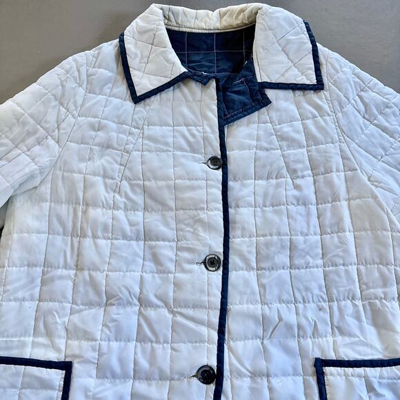 Vintage 70s White Bear of St. Paul Womens White Quilted Jacket Nylon Parka Retro - Picture 2 of 16